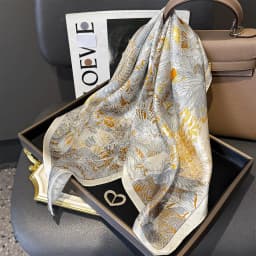 100% Natural Silk Scarf Women Foulard Female Shawl Wrap Elegant High Quality Square Neckerchief for Lady Hijab Bandana Scarves