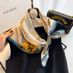 100% Natural Silk Scarf Women Foulard Female Shawl Wrap Elegant High Quality Square Neckerchief for Lady Hijab Bandana Scarves