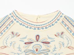 Bohe Vintage Embroidery Pleated Loose Tops Blouse Women Casual O-neck Puff Sleeve Tops T-shirts 2026 New Summer Holiday Tops