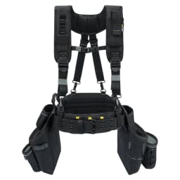 Carpenters Tool Belt with Suspenders Professional Tool Belt Combo Organizer With Tool Pouch Suspenders with 32 Pockets and Loops