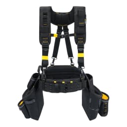 Carpenters Tool Belt with Suspenders Professional Tool Belt Combo Organizer With Tool Pouch Suspenders with 32 Pockets and Loops