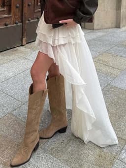 Oymimi Casual Apricot Loose Skirts For Women Fashion High Waisted Pleated Skirts Elegant Thin Floor-Length Skirt Female Clothing