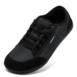 HOBIBEAR Unisex Barefoot Shoes Wide Toe Minimalist Zero Drop Walking Sneakers Lace-Up Outdoor Lightweight Casual Shoes