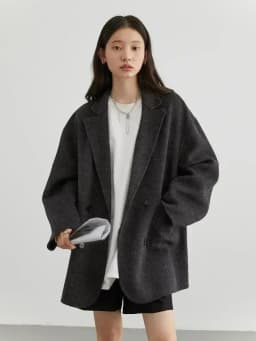 CHIC VEN Women Woolen Coats Loose Casual Oversize Double Breasted Double-sided Jacket Office Ladies Outerwear Autumn Winter 2026