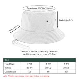 BOTVELA Bucket Hats for Unisex Summer Fishing Hat Breathable Foldable Wide Brim Sun UV Protection Hat