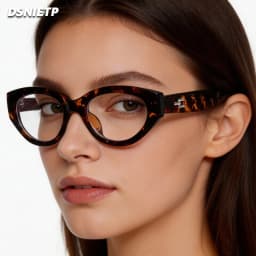 ISLINO Retro TR90 Anti Blue Light Reading Glasses Women Photochromic Prescription Glasses Myopia Customize Small Eyewear