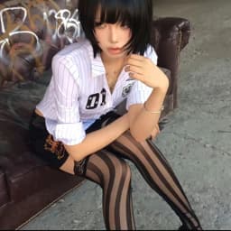 Genayooa Y2k Japanese Striped Shirt Women Three Quarter Print Graphic Tops 2000s Aesthetic Tops Japanese Summer Crop Tops Grunge