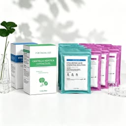 GPLab DIY Facial Repair Care Kit: Centella Asiatica Powder + Hyaluronic Acid Moisturizing Serum 1 Vial Box/Bag