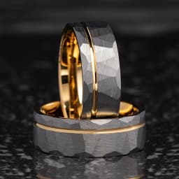8MM Hammered Tungsten Carbide Ring Men's Wedding Bands Anillos Bague Homme Pareja De Compromiso Fashion Jewelry Engagement Rings