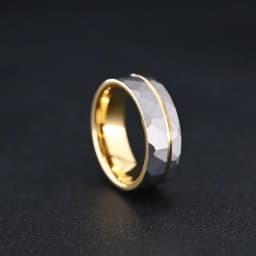 8MM Hammered Tungsten Carbide Ring Men's Wedding Bands Anillos Bague Homme Pareja De Compromiso Fashion Jewelry Engagement Rings