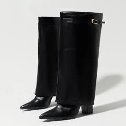 Eilyken Winter Street Fashion Belt Buckle Women Knee High Boots Pointed Toe Square Heels Ladies Shoes Long Botas Mujer