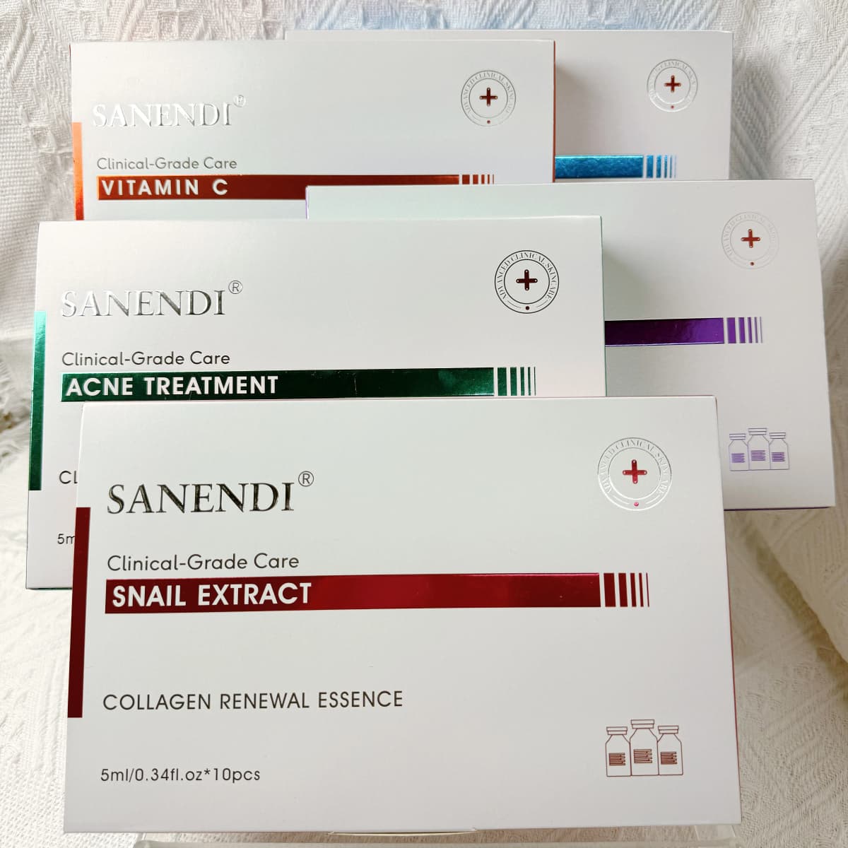 Korean Skin Care Product Sanendi AQUA Series Essence VC Soothing Moisturizing And Nourishing Facial Care Set 5mlx10