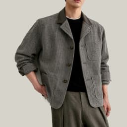 Men Retro Old Money Fashion Stripe Loose Casual Suit Blazer Jacket Man Spring Autumn Commute Business Suit Coat Outerwear