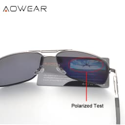AOWEAR Luxury Square Sunglasses Men Polarized Retro Mirror Sun Glasses for Man Women Vintage Shades Eyewear with Case