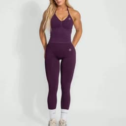 Women's Yoga Set Bum Balance Fitted Halter Tops & Shaping Pants 2pcs Yoga Sportwear Workout Gym Clothing High Waist Leggings Set