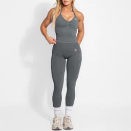 Women's Yoga Set Bum Balance Fitted Halter Tops & Shaping Pants 2pcs Yoga Sportwear Workout Gym Clothing High Waist Leggings Set