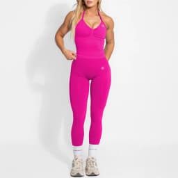 Women's Yoga Set Bum Balance Fitted Halter Tops & Shaping Pants 2pcs Yoga Sportwear Workout Gym Clothing High Waist Leggings Set