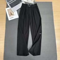 2026 Women's Loose Casual Pants Summer High Waist And Thin Yoga Pants Breathable Drape Straight Mouth Wide Leg Sweatpants