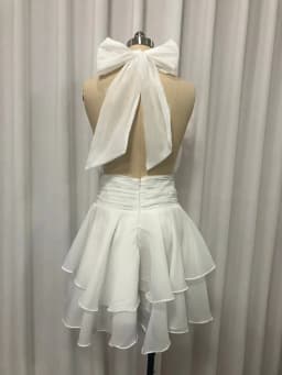 TWOTWINSTYLE Solid Slimming Spliced Folds Basics Dresses for Women High Neck Sleeveless Backless Patchwork Ruffles Dress Female
