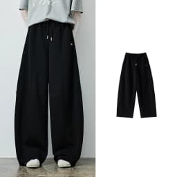 TOYOUTH Women's High Waist Curved Leg Sweatpants 2026 Fall New Arrival Elastic Waist Seam Detail Slimming Loose Fit Athletic