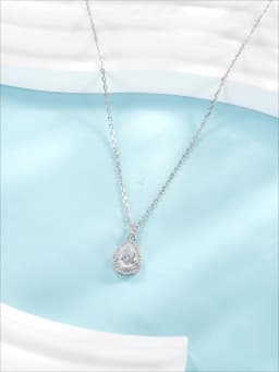 MODIAN 1.2CT Water Drop Moissanite Wedding Necklaces 925 Sterling Silver Exquisite Pendant Necklace For Women Statement Jewelry
