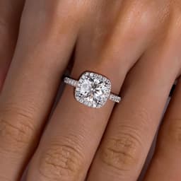 AnuJewel 3ct Cushion Cut D Color Moissanite Halo Engagement Rings 18K Gold Plated Luxury Wedding Band Rings Jewelry Wholesale