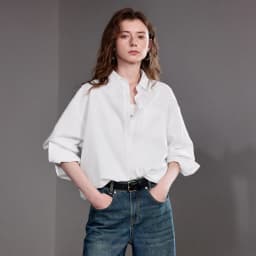 TOYOUTH Women Shirt 2026 Spring New Cotton and Linen Loose Shoulder Mid Length Lapel Shirt Cardigan Jacket