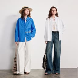 TOYOUTH Women Shirt 2026 Spring New Cotton and Linen Loose Shoulder Mid Length Lapel Shirt Cardigan Jacket