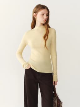 FSLE【Premium Series】German Biella Wool Autumn Super Fine Washable Seamless One-Piece Mock Neck Thermal Base Layer Top New Color