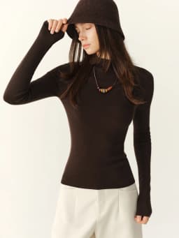 FSLE【Premium Series】German Biella Wool Autumn Super Fine Washable Seamless One-Piece Mock Neck Thermal Base Layer Top New Color