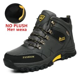 Brand Men Winter Snow Boots Waterproof Leather Sneakers Super Warm Men's Boots Outdoor Male Hiking Boots Work Shoes Size 39-47