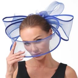 New Navy Fascinator Wedding Pillbox Hat Women Elegant Fascinator Hats Hair Clip Church Ladies Party Headpiece Fashion Headwear