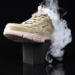Work Shoes Hollow Breathable Steel Toe Boots Lightweight Safety Work Shoes Anti-slippery For Men Women Male Work Sneaker