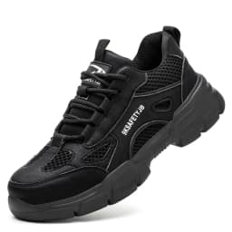 Work Shoes Hollow Breathable Steel Toe Boots Lightweight Safety Work Shoes Anti-slippery For Men Women Male Work Sneaker