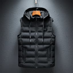 New Hooded Casual Vest Jacket for Men Autumn Winter Warm Sleeveless Jacket Fashion Comfortabel Zipper Waistcoat Plus Size M-6XL