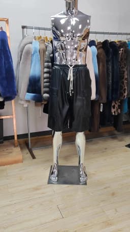 Mauroicardi Summer Cool Handsome Casual Soft Black Pu Leather Straight Shorts for Men Elastic Waist Drawstring Clothes 2023