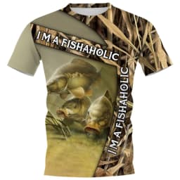 New Fishing T-Shirt Men Tshirt Dog Fish Graphic Clothing O-Collar Oversized Tops Outdoor Sport Apparel Summer for Male Tee Shirt