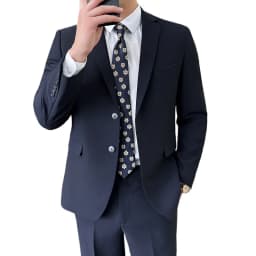 Suit (Blazer+ Pants) Fashion Men Solid Color Business Wedding Work Casual Slim Professional Dress Groom Best Man Gentleman Suit