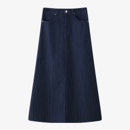 AS AW26 Black pinstripe denim skirt with stretch fashion woman clothes lady wear