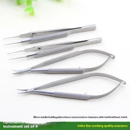 Instrumentos Cataract Set Phaco Set Tweezers Needle Holders 4pcs/set Ophthalmic Microsurgical Instruments