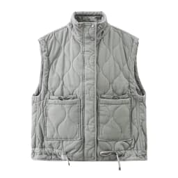 Willshela Women Fashion With Pockets Pleated Front Zipper Vest Sleeveless Jackets Vintage High Neck Waistcoat Female Tank Tops