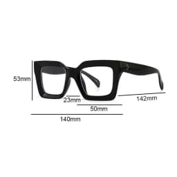 Vintage Oversized Square Anti Blue Light Reading Glasses Women Men Finished Presbyopia Eyeglasses Customized Prescription Glass