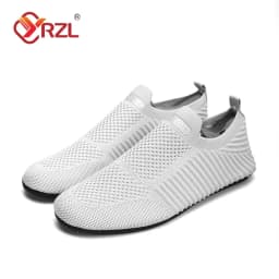 YRZL Loafers Men Soft Driving Moccasins High Quality Flats Male Walking Shoes Breathable Mesh Casual Loafers Slip on Mens Shoes
