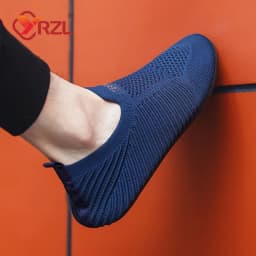YRZL Loafers Men Soft Driving Moccasins High Quality Flats Male Walking Shoes Breathable Mesh Casual Loafers Slip on Mens Shoes