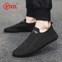 YRZL Loafers Men Soft Driving Moccasins High Quality Flats Male Walking Shoes Breathable Mesh Casual Loafers Slip on Mens Shoes