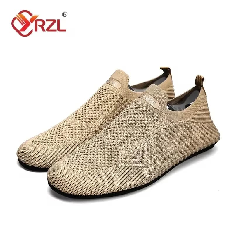 YRZL Loafers Men Soft Driving Moccasins High Quality Flats Male Walking Shoes Breathable Mesh Casual Loafers Slip on Mens Shoes