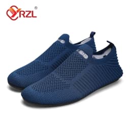 YRZL Loafers Men Soft Driving Moccasins High Quality Flats Male Walking Shoes Breathable Mesh Casual Loafers Slip on Mens Shoes