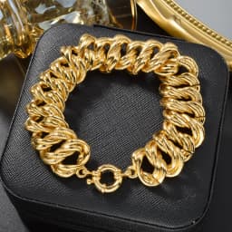 2PCS Bracelet Jewelry Set Collection for Women Luxury Gold Plated Color Dubai Necklace Man Chains Thick Links Gift
