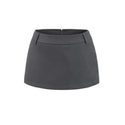 Women's Side Zippers Detail Skort Tailored Mini Skirt With Belt Loops