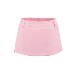 Women's Side Zippers Detail Skort Tailored Mini Skirt With Belt Loops
